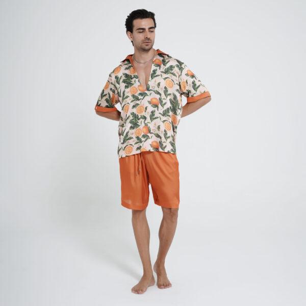 Orange Satin Men's Short - Image 3